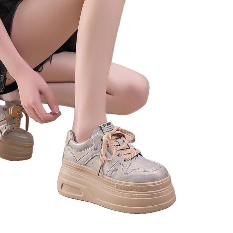 Casual Sports Platform Single Shoes Women's Autumn New Versatile Fashion Casual Style Heightening Muffin Board Shoes
