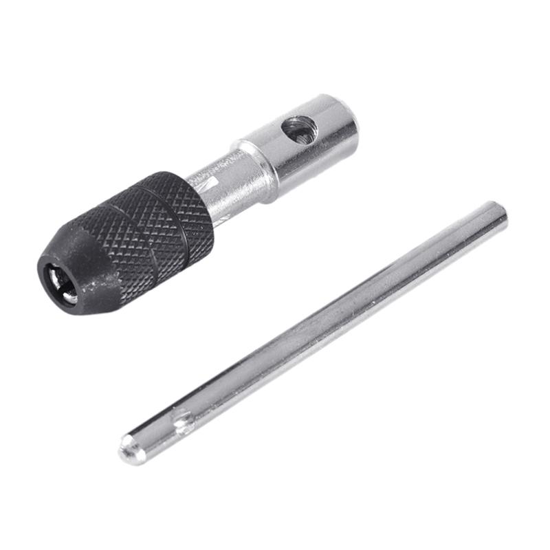 Adjustable Ratchet Tap Wrench T-Handle Tapping Ratcheting Wrench Hand Tool One Hand Operation for Automovtie Repair Tool