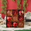 9 Pcs 8 Cm Christmas Ball Ornaments For Holiday Wedding Party Tree Decorations,gold/red/sliver/rose Sliver
