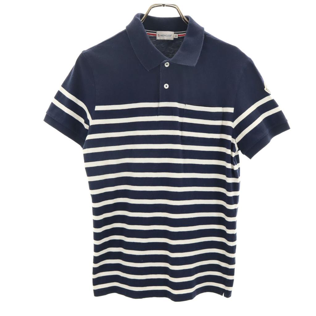 Moncler Short Sleeve Polo Shirt S Navy Men's Used