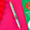 6Pcs Gel Pen Quick Drying Smooth Writing Stationary Christmas Themes Press Writing Pen for Student