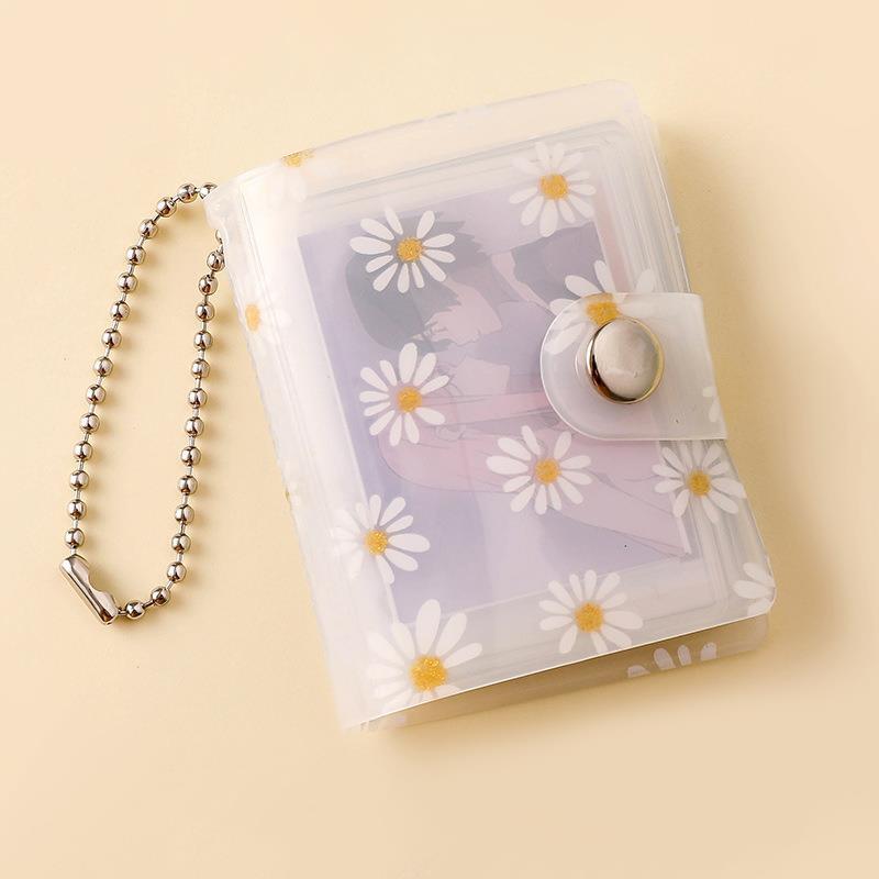 1/2 inch 20 Pockets Small Photo Album Keychain Mini Photos Collect Book Hanging Chain Card Holder Instax Card Photocard Holder