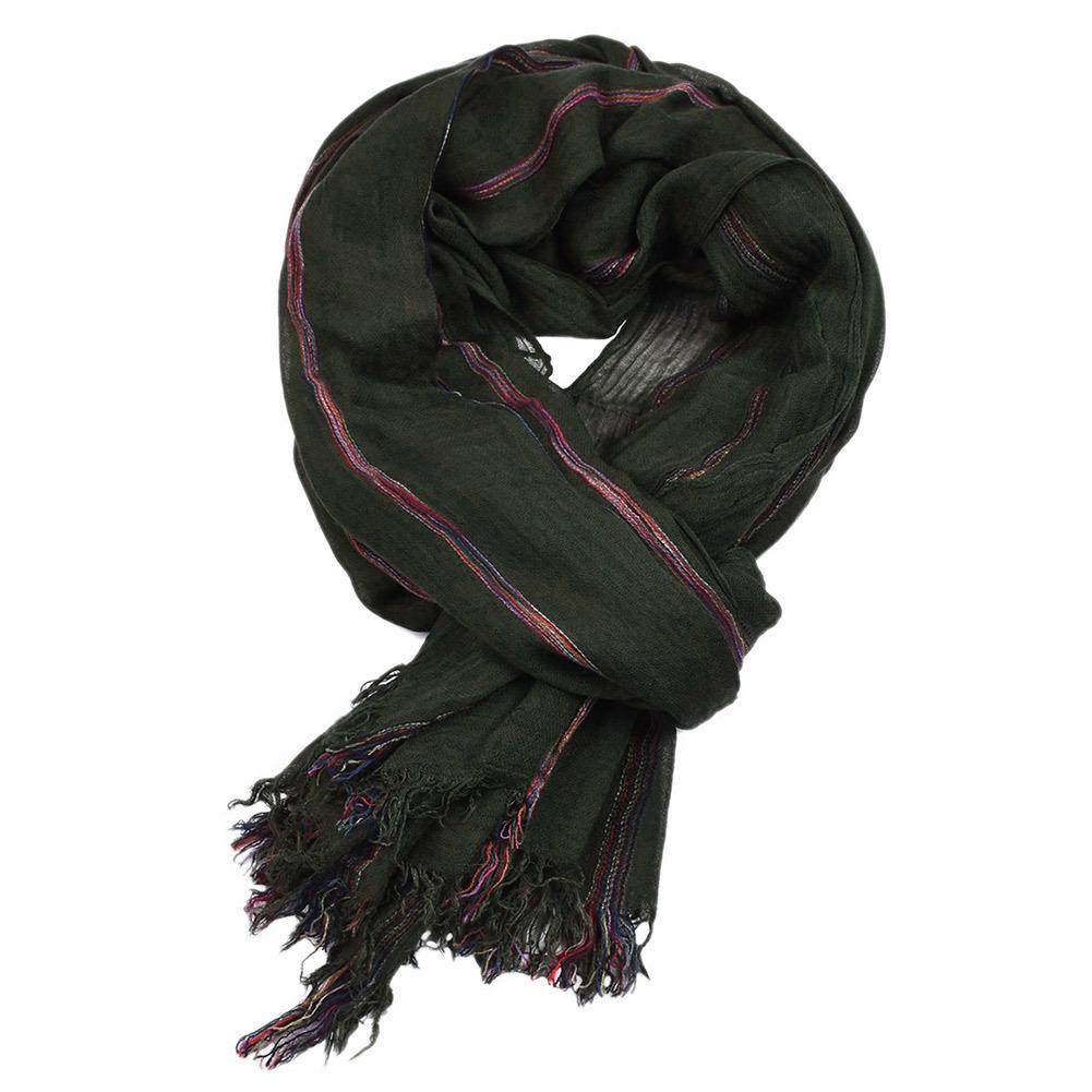 Cotton Linen Striped Fashion Men Scarf Autumn Winter Men'S Scarves Warm Neackerchief Pashmina Male Accessories Shawls Bufandas