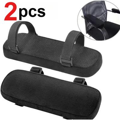 2pcsMemory Foam Armrest Pads for Office Chair Elbow Support Cushion for Arm Pressure Relief,Universal Fit Covers for Desk Chairs