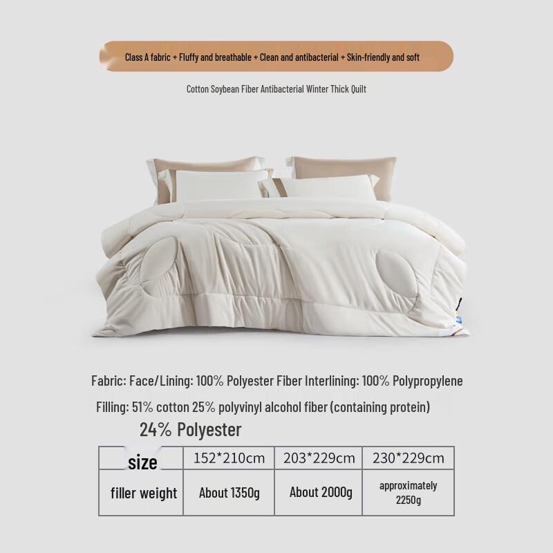 

Fuanna Cotton and Soybean Fiber Winter Quilt