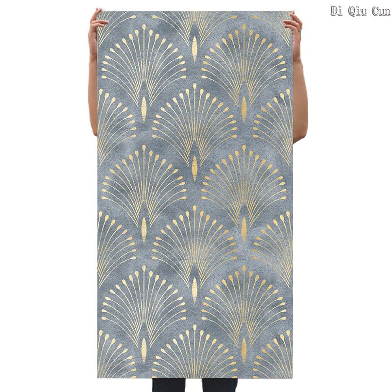 

Green Geometric Self Adhesive Wall Stickers Modern Nordic Style Peel And Stick Wallpaper Removable Wallpaper For Home Decor 3mx45cm