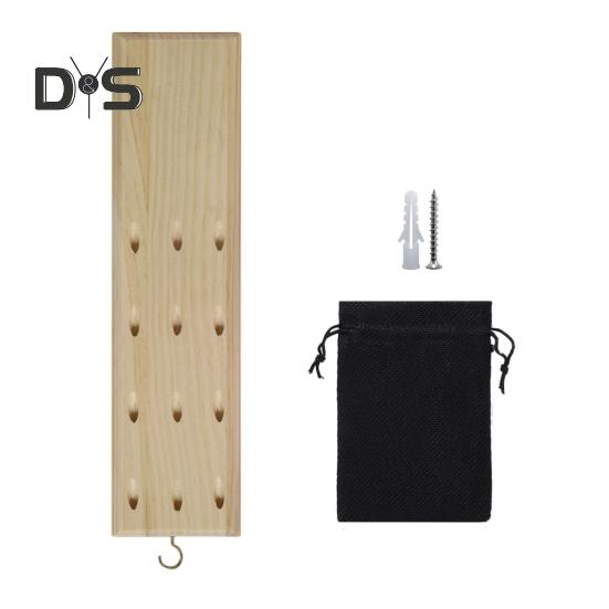 

Настенный держатель для дротиков, деревянная кассета для дротиков, стойка для дротиков с 12 наконечниками, металлический крючок и сумка для хранения аксессуаров цвет старого дерева