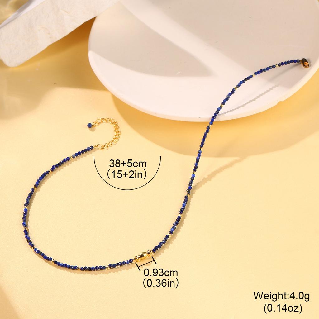 Nový Ins niche design barevný korálkový high-end jednoduchý náhrdelník přírodní perla módní dopaminový krční řetízek