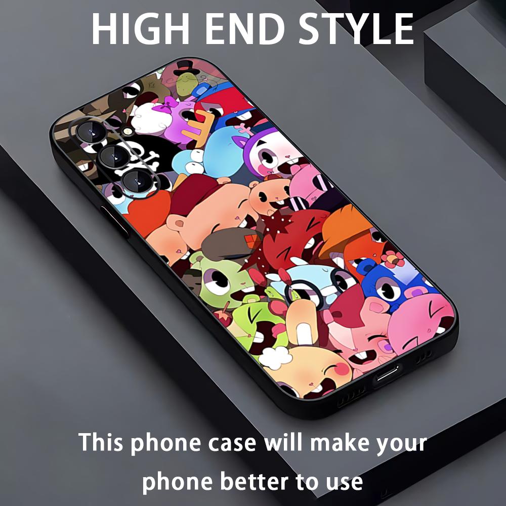 happy tree friends Phone Case For Samsung Galaxy A56 A16 A36 A26 A06 A55 A54 A15 A35 A25 Soft Black