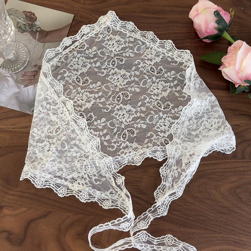 Versatile Fashion Layering Soft Lace Midi Skirt Fart Curtain Skirt Lace Fart Curtain Photography Headband Hair Accessories
