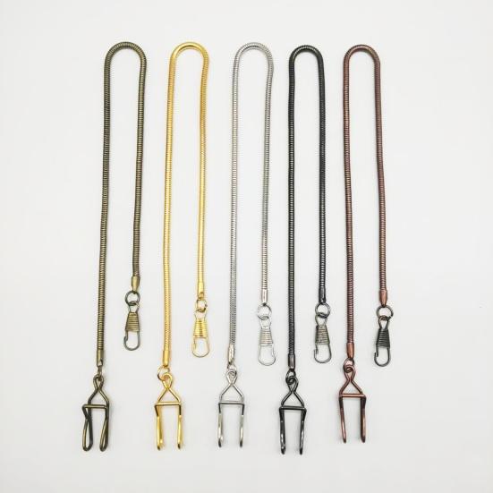 Men Pocket Watch Snake Chain Heavy Duty Lightweight Vintage Alloy Clip-on Pocket Watch Chain Fashion Jewelry Replacement Accessory