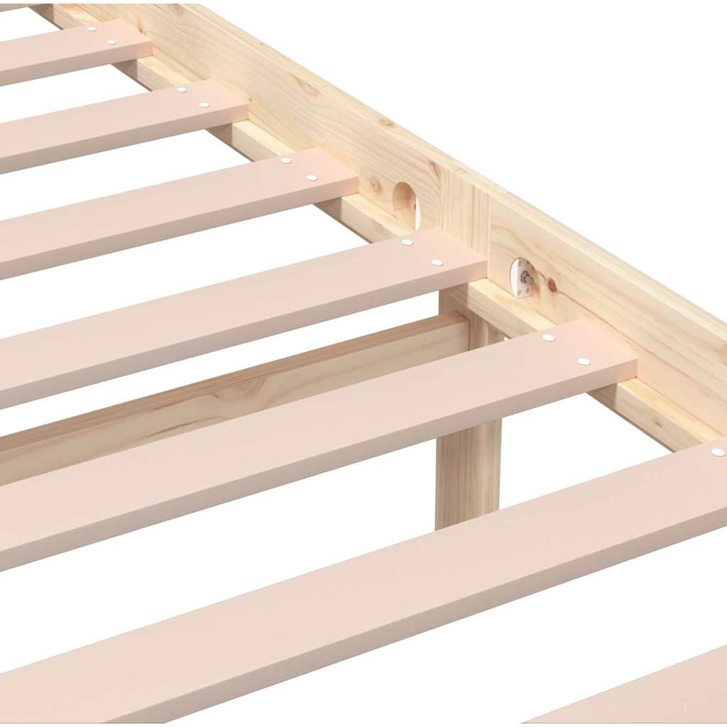 Solid Wood Bed Frame 140 X 200 Cm