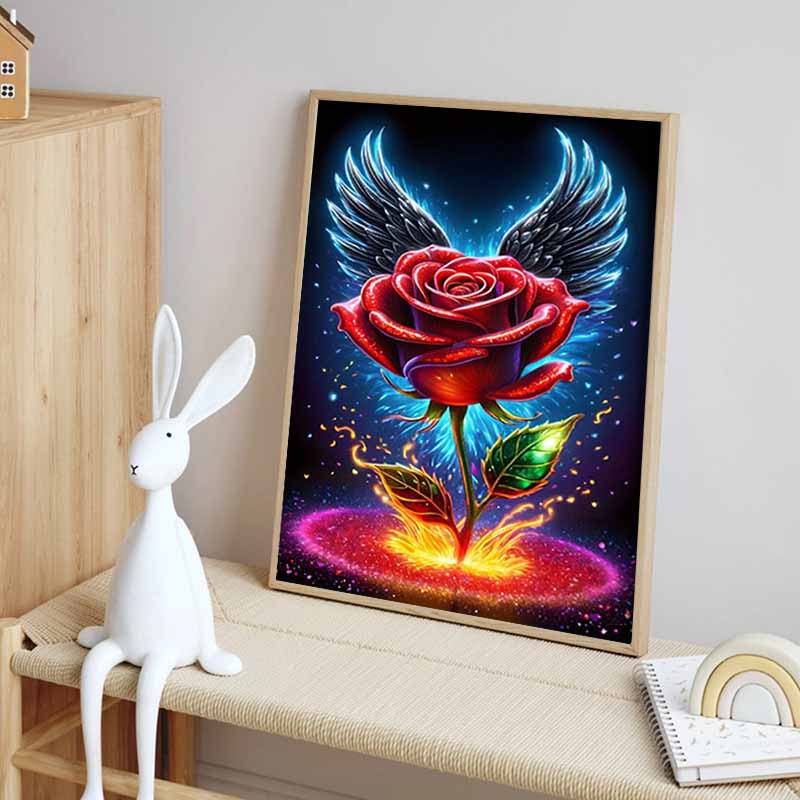 New Arrival 5D DIY Full Circle Diamond Painting "Rose Flower" Embroidery Cross Stitch Home Decor Gift