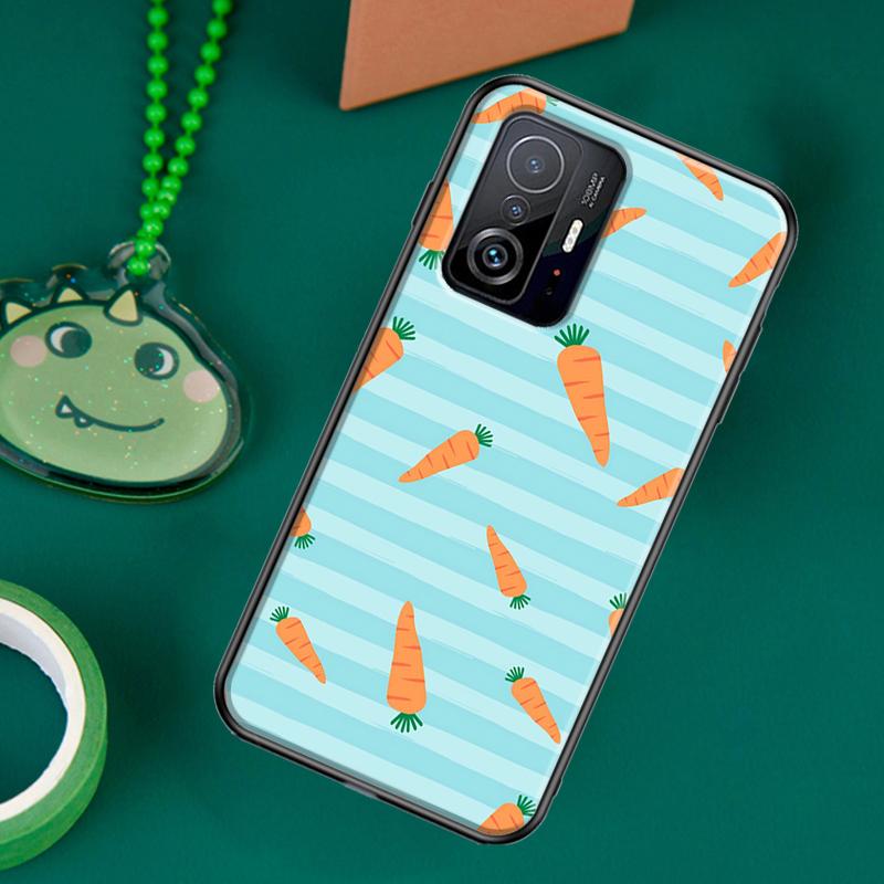 Funda con diseño de zanahoria y verduras para POCO F5 X5 X3 Pro X4 F4 GT F3 M5s C40, funda para Xiaomi 13 12 Lite 11T 12T Pro 12X