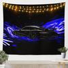Japanese Car Tapestry, Fuji Mountain and Cherry Blossom Print Wall Hanging for Bedroom, Living Room and Aesthetic Decor