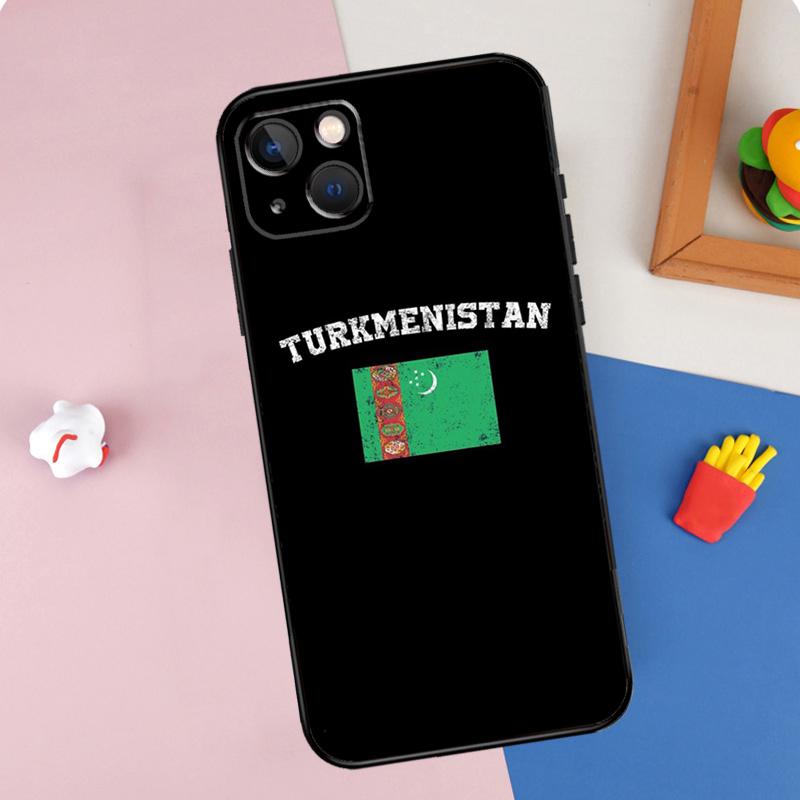Turkmenistan Flag Phone Case For iPhone 15 Pro Max 11 12 13 14 16 Pro Max Mini XR 16e 15 16 Plus Cover Shell