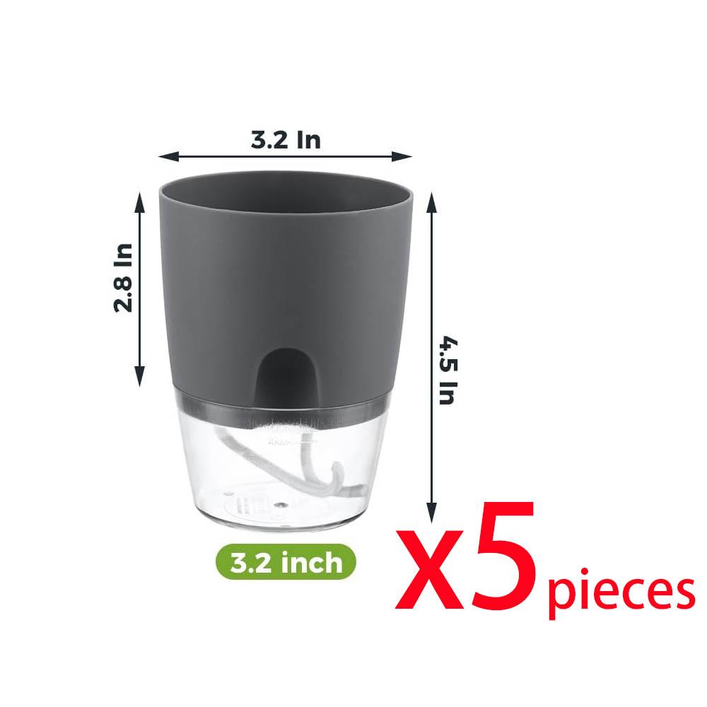 5Pcs/2pcs Self Watering Plastic Flower Pot Double Layer Hydroponics Plants Bonsai Pot Vases Succulent Potted Home Office Decor