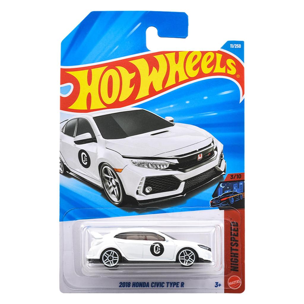 Hot Wheels Basic Car JMX20 Honda Civic Type R Mini Vehicle Toy White Ages 3 and Up
