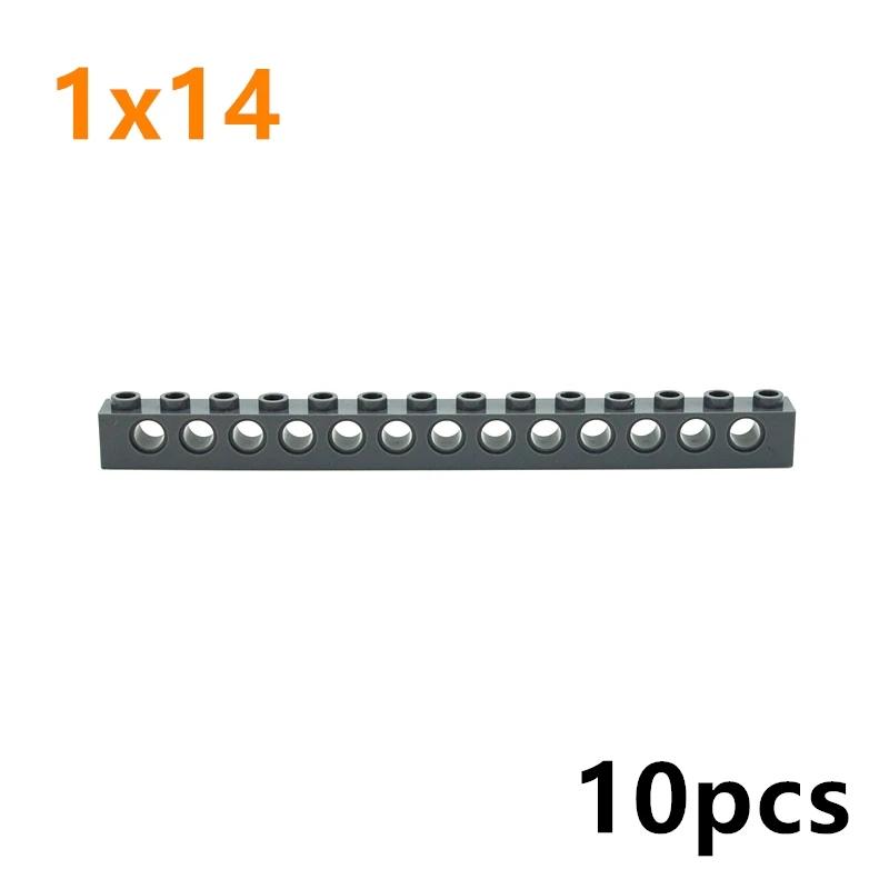 

Technical Building Blocks 10PCS MOC Parts 1x14 with 13 holes Perforated Bricks Assembles Particles Long Beam 32018 Toys for Kids