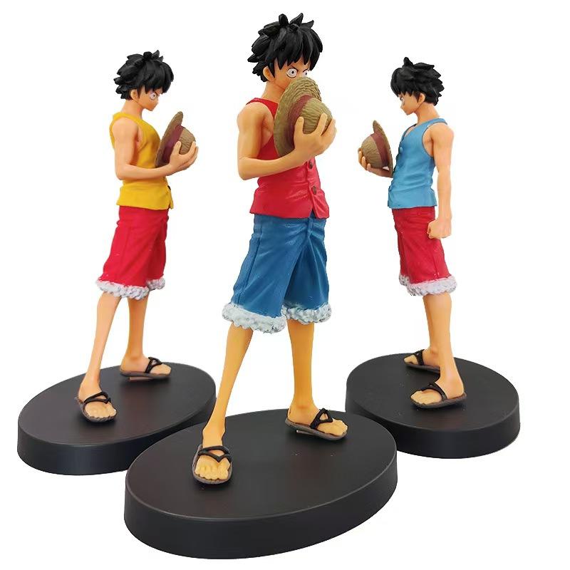 Anime One Piece Kimono Straw Hat Monkey D Luffy Standing Figure Model Doll Toys Collection Gifts