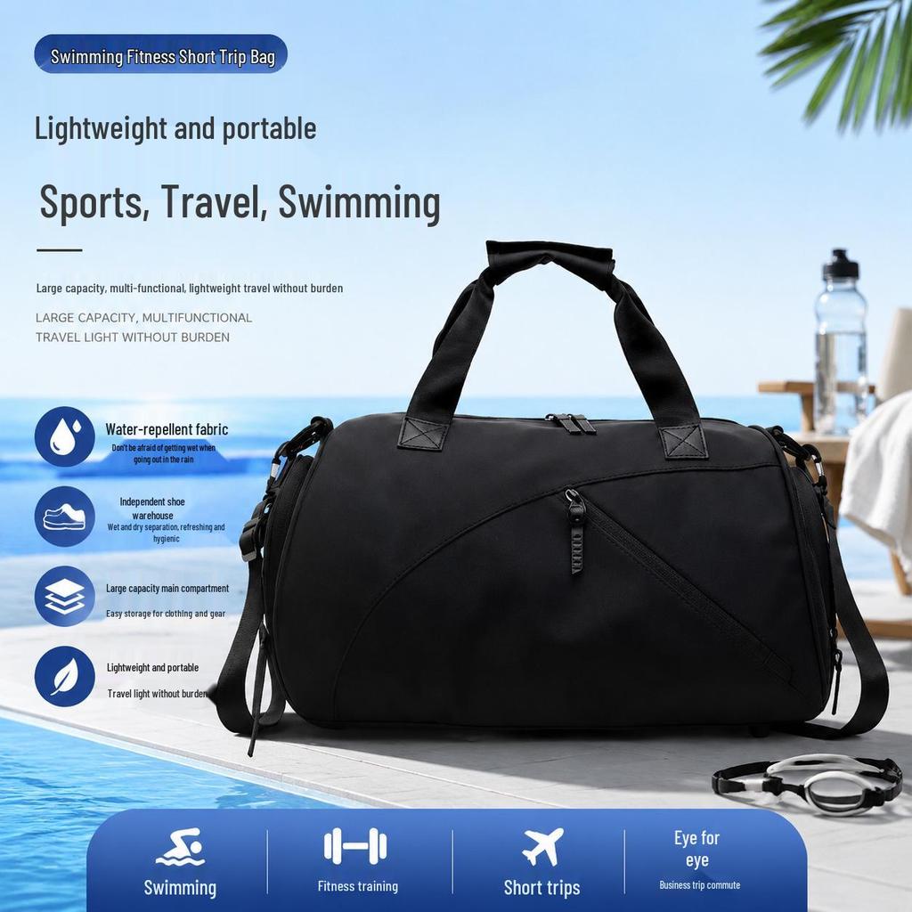 Unisex Waterproof Fitness Bag: Wet/Dry Separation, Large Capacity, Lightweight, Versatile for Travel