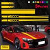 5pcs Racing Stripe Vinyl Decal Kit- Waterproof Car Hood& Body Stickers with Mirror Decals(Glossy Finish)