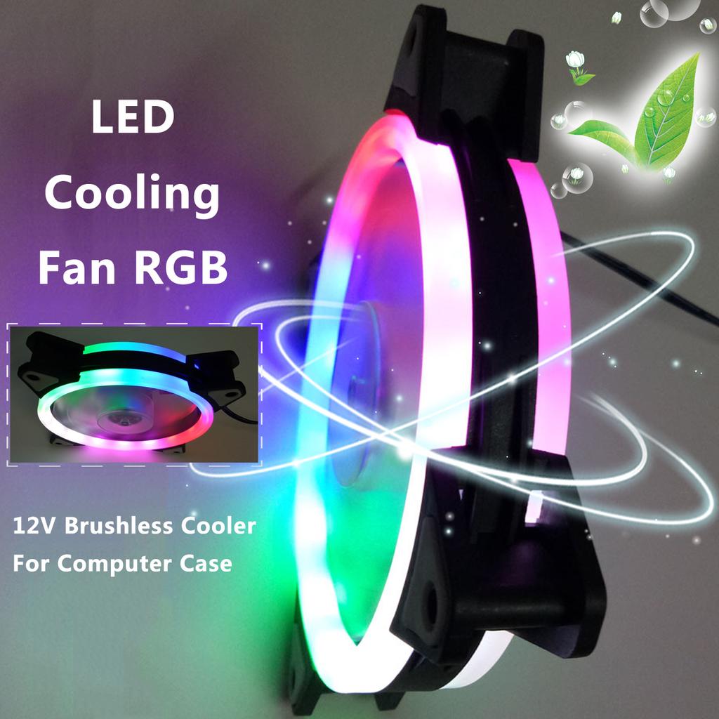 Светодиодный свет Неон Pc Cpu Охлаждение Вентилятор RGB 120mm 12V без чистов кулер для компьютерного дела Cool Внешний вид – купить по низким ценам в интернет-магазине Joom