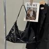 IELGY Ladies Underarm Bag Fashion Oil Wax Leather Trendy Casual All-Match Large-Capacity Cross @-