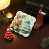 Festival Embosseds Christmas Bear Silicone Candle Mould for Crafting Holiday Decorations