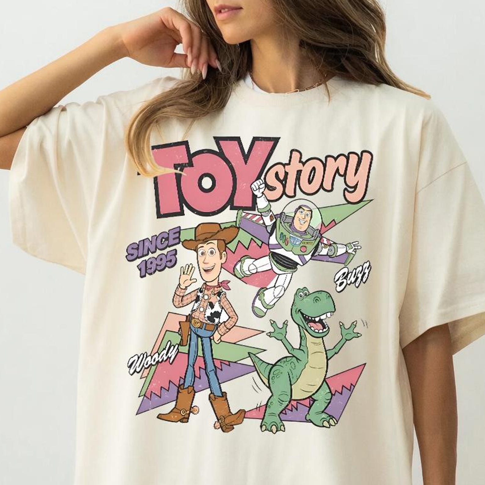 Vintage Toy Story Since 1995 Shirt - Toy Story 5 Tshirt,Retro Disneyland Gift,Disney Trip Tshirt,Buzz LightYear,Woody,Slinky,Jessie,Bo Peep XL