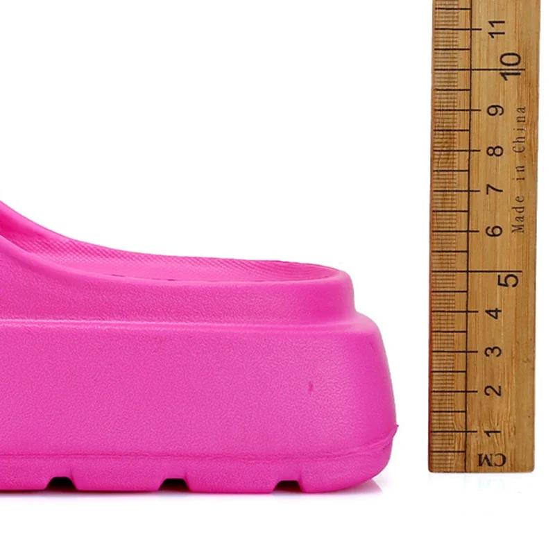Fashion Summer Thick Sole Eva Beach Slippers Women Thick Platform Indoor Home Slides Woman Light Non Slip Bathroom Flip Flops Shoes 2024
