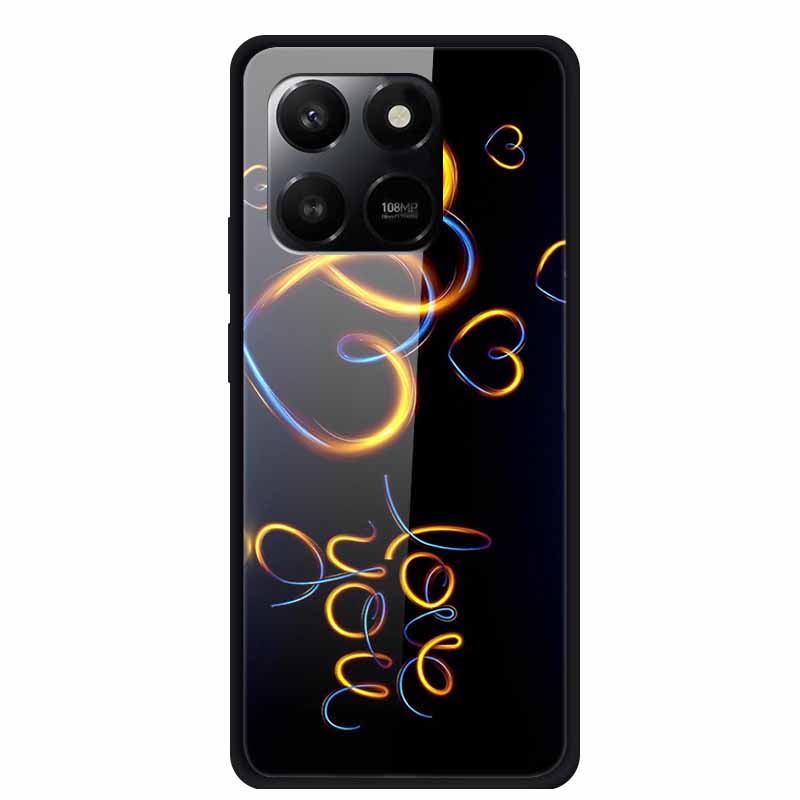 Glass Case For Honor X7d Play 10T 5G Case Soft Bumper Hard Tempered Glass Back Cover For Honor 400 Smart 2025 Phone Cases Fundas