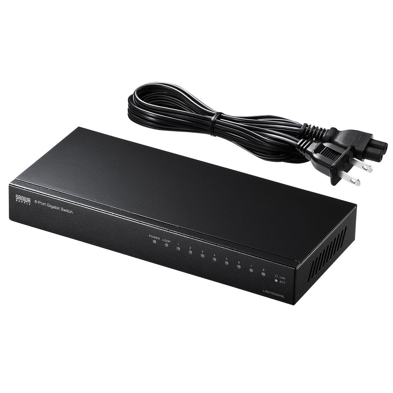 

Sanwa Supply Gigabit Switching Hub (8 Ports) with Loop Detection, LAN-GIGAH8L