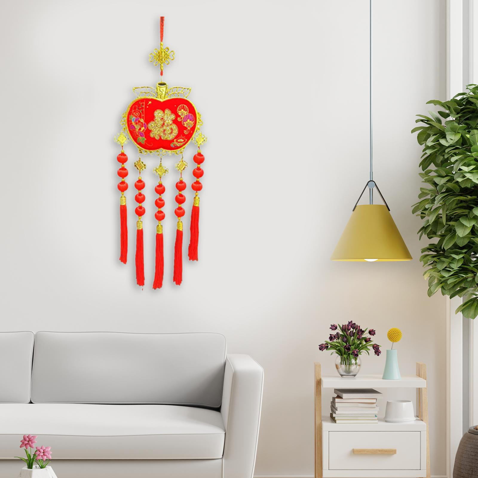

Chinese Year Ornament with Tassel Fu Character,Hanging Pendant