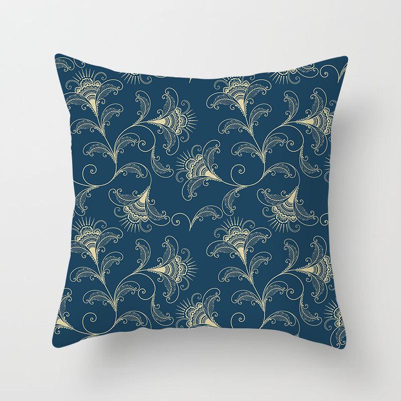 Home Products New Black Geometric Sofa Pillow Cushion Cover Digital Printing Office Cushion Cover