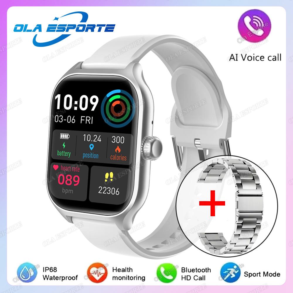 New Smart Watch 2.01" HD Display Bluetooth Call Message Preview Sports Modes DIY Dial Weather Forecast Smartwatch Men Women