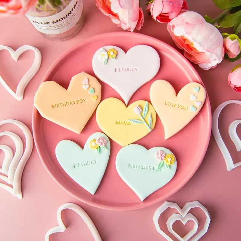 Mini Geometrische Herzform Keksform Valentinstag Liebesherz Ausstechform Fondant Ausstecher Kuchen Dekorieren Backwerkzeug