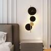 Nordic High-end Iron & Acrylic Clock Light - LED Wall Lamp for Home, Bar, Bedroom & Dining Room, Stylish Decorative Lighting