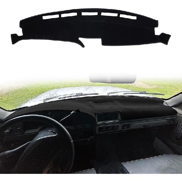 Dashboard Cover  Fit For Ford F150 F250 F350 Bronco Pickup Truck 1987 1988 1989 1990 1991 Dash Cover Mat Pad Carpet (Dark Gray)