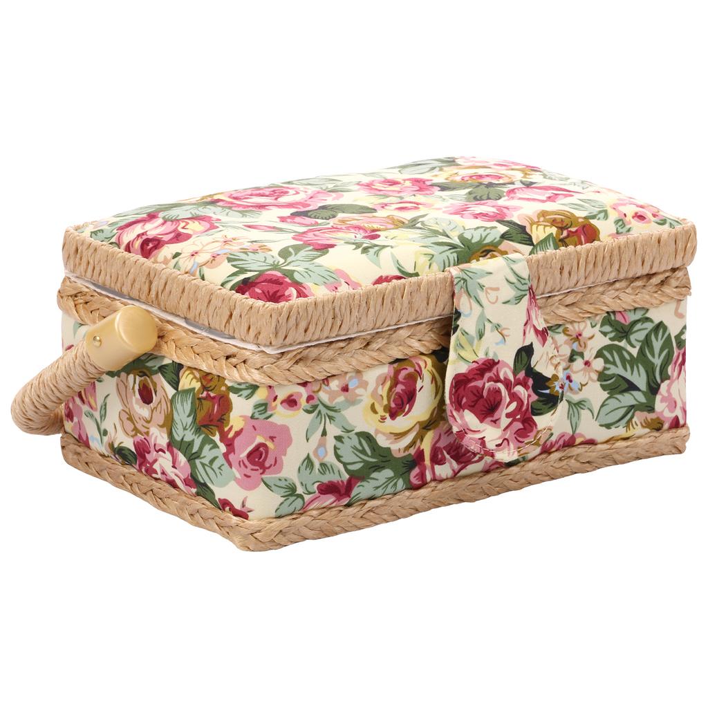 Sewing Basket Large Capacity Sewing Basket Organizer with Inside Pocket Multifunctional Sewing Supplies Basket for Needles