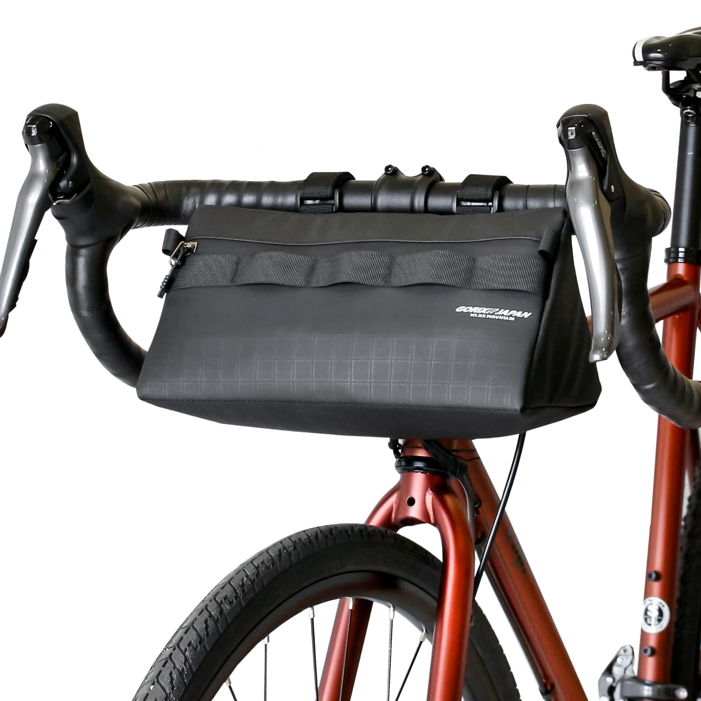 

GORIX Передняя сумка для шоссейных велосипедов и треугольная прочная простая большая для улицы на руль кросс велосипед для поездок на работу хранение смартфона велосипеды, 2,5 л, форма, чёрный