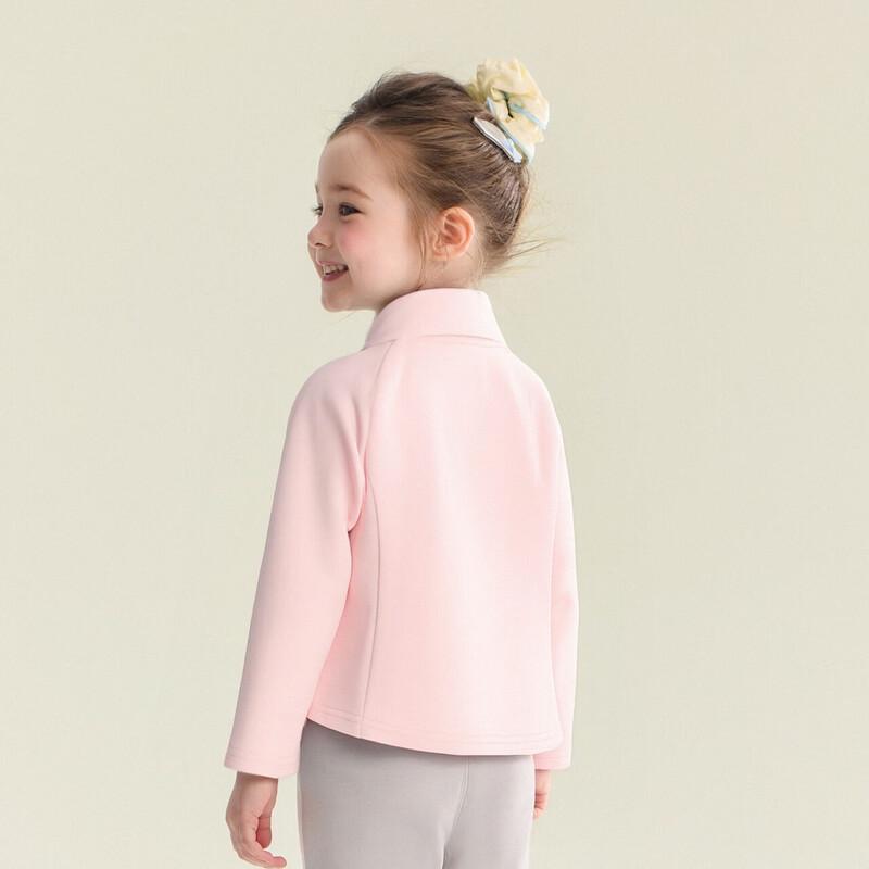DEESHA Girls Sweet Casual Air-Layer Stand-Up Collar Jacket 140