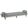 Vidaxl Foldable Sofa With Armrests, Light Gray, Fabric Upholstered