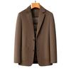 Men's Double-Sided Wool Suit with Detachable Lining, Windproof, Comfortable, Business Casual, Autumn/Winter Outerwear