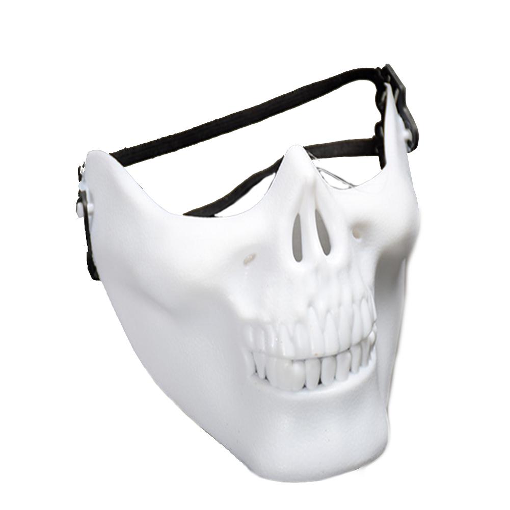 Halloweenská maškarní párty Cosplay Luxusní náčelník Lebka Poloviční obličejová maska pro dospělé ženy a muže