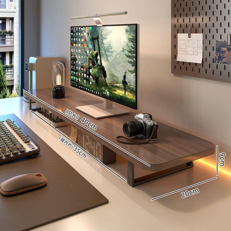 Adjustable Desktop Monitor Stand with Storage
