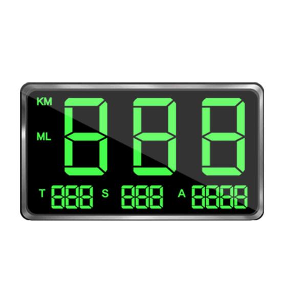 

Автомобильный GPS-дисплей скорости на лобовом стекле HUD MPH Цифровой спидометр Монитор высоты C80