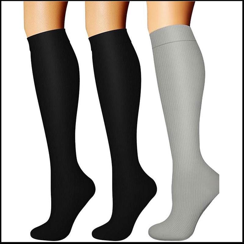Compression Knee-high Socks Set for Running and Sports - Graduated Support, Multiple Pairs (3/4/6/8)