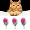 3 Pcs Auto Stick Feathers Replacement Head Kitten Cat Feather Toys Assortments Replacement Teaser Funny Exercise for Cats