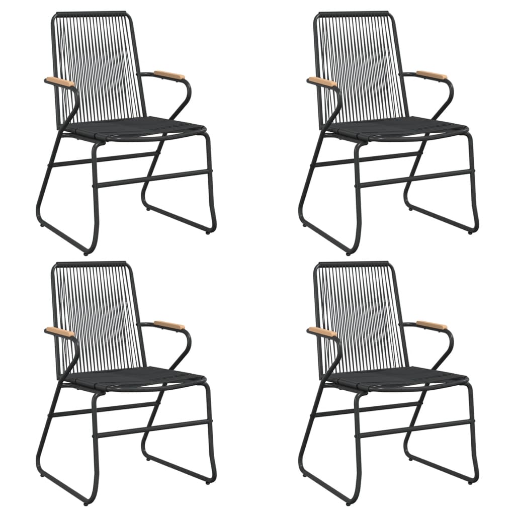 Vidaxl 5-Częściowy Zestaw Mebli Ogrodowych, Czarny, Rattan Pvc